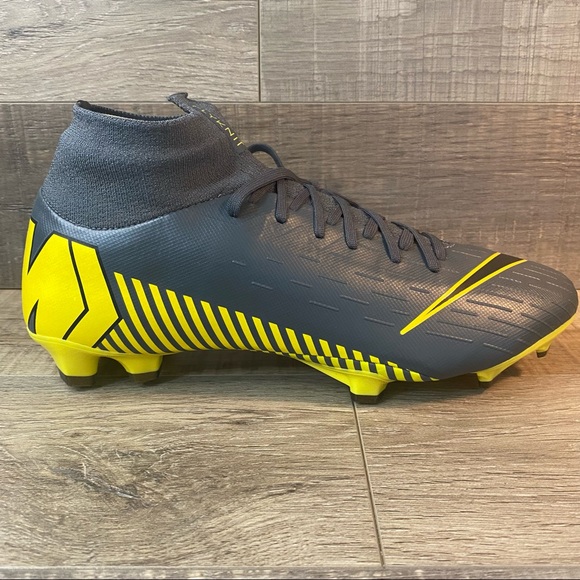 Nike Superfly 6 Pro FG Soccer ‘Grey Opti Yellow’ - Picture 2 of 6